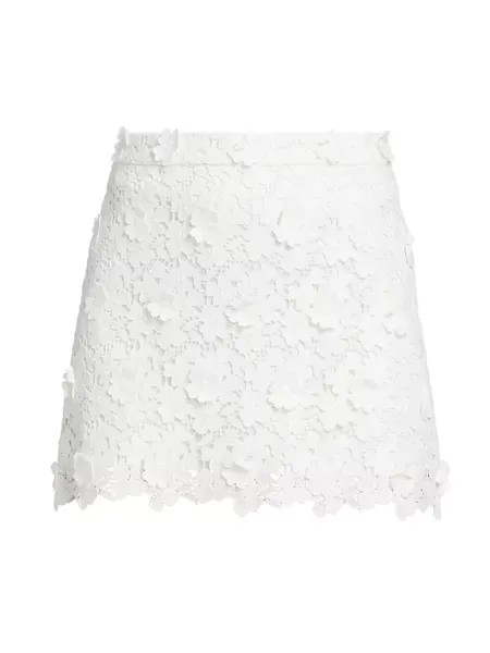 Мини-юбка Ilima с аппликацией Cami Nyc, белый
