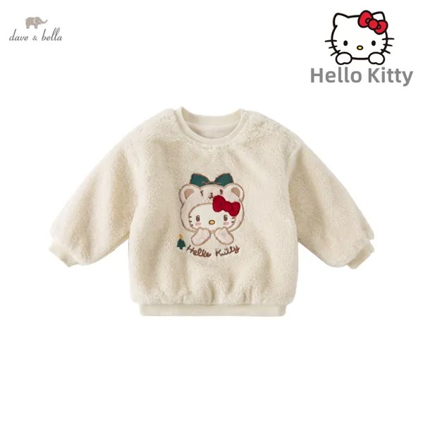 Детская толстовка с капюшоном Hello Kitty Dave Bella, толстовка с мультяшным принтом для девочек, детская одежда с принтом, уличная одежда DB4223652