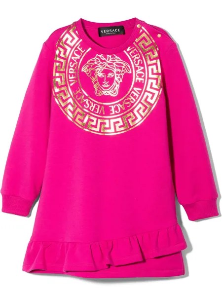 Versace Kids платье-толстовка с графичным принтом Medusa