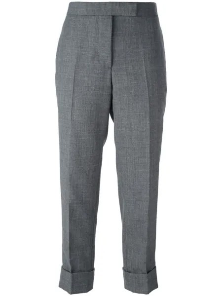 Thom Browne классические укороченные брюки, серый