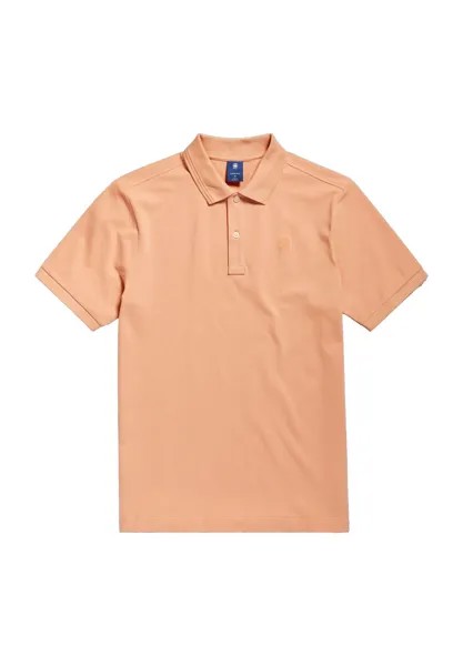 Рубашка-поло, приталенного кроя, с вышивкой, мужская G-STAR RAW, цвет Peach Bloom
