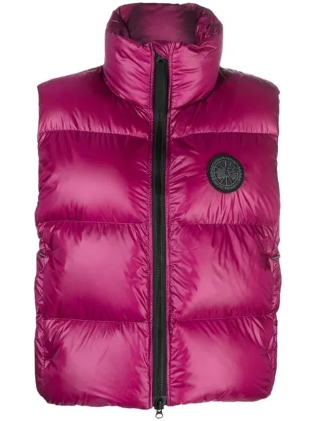 Canada Goose дутый жилет с нашивкой-логотипом, фиолетовый