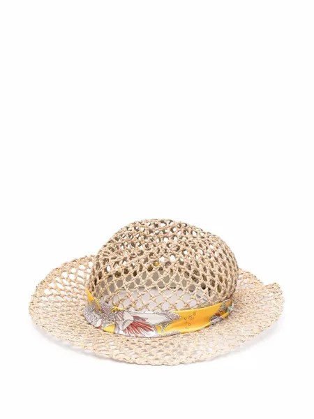 Emilio Pucci Rugiada-print straw hat