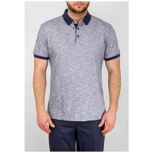 Поло мужское GREG G144-TG9836-3 (св.черный) , Прямой силуэт / Сlassic fit, цвет Черный, размер 50