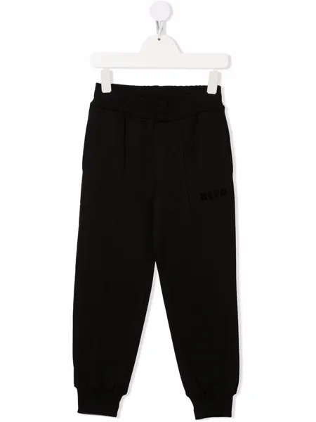 MSGM Kids спортивные брюки прямого кроя