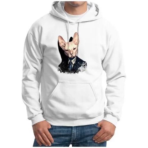 Худи CoolPodarok, размер 48, белый