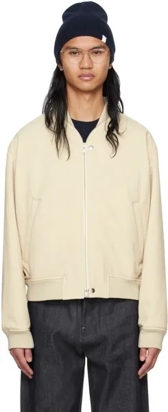 Бежевый бомбер на молнии Jil Sander