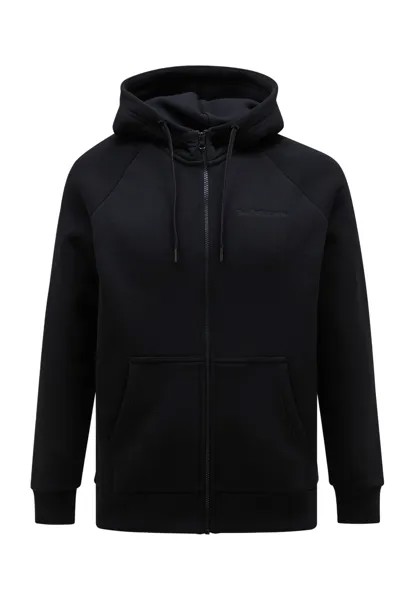 Толстовка Peak Performance Kapuzen M Original Small Logo Zip Hood, черный