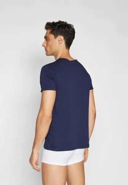 Майка SHORT SLEEVES V NECK TOPEKA NEW LOGO Versace, темно-синий