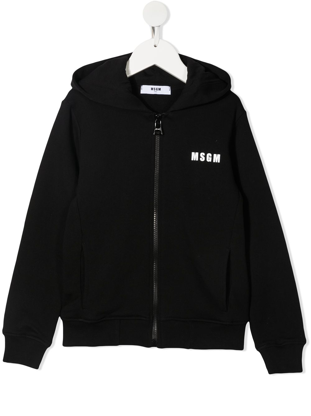 MSGM Kids худи на молнии с логотипом