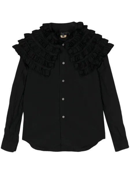 Comme Des Garçons Comme Des Garçons рубашка с длинными рукавами и оборками, черный