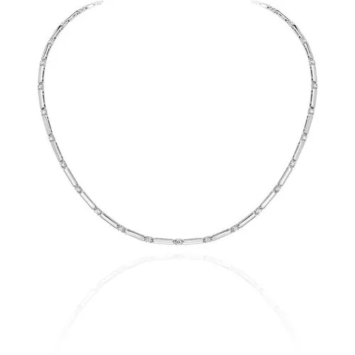 Колье из белого золота 585 пробы с бриллиантами 01Л620625. Размер 41.5