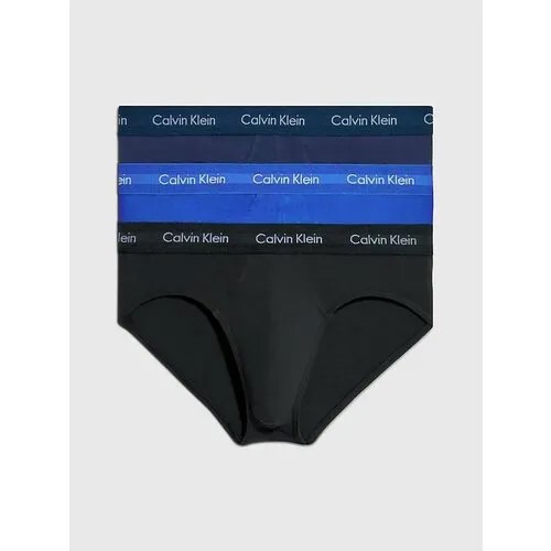 Трусы CALVIN KLEIN, 3 шт., размер L, синий, черный