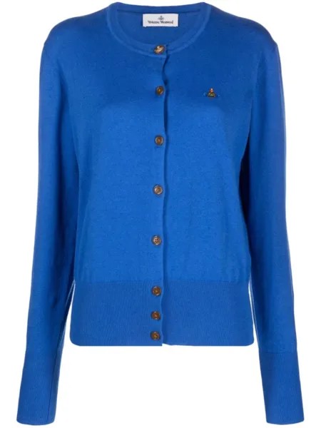 Vivienne Westwood кардиган с вышивкой Orb, синий