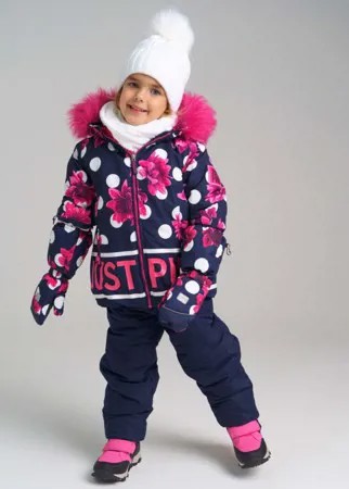 Playtoday Комплект зимний текстильный для девочек (куртка, полукомбинезон) 32122002