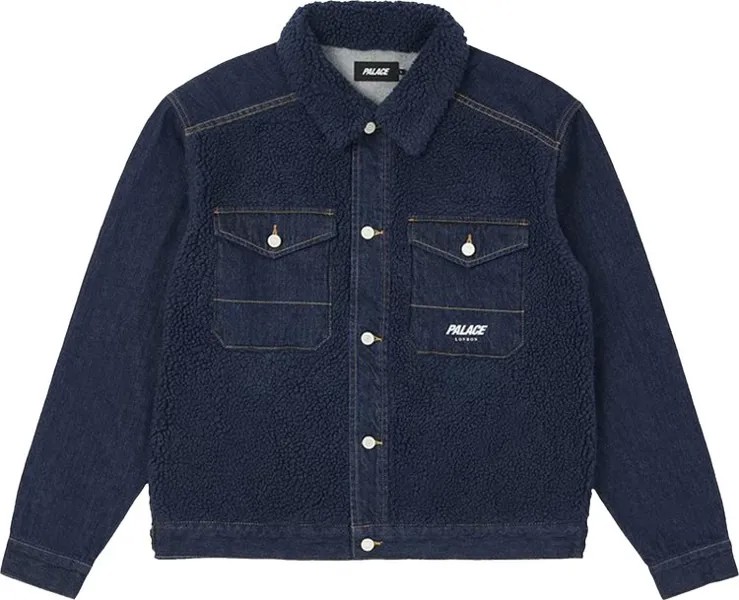 Куртка Palace Grizzly Denim Jacket 'Indigo', синий