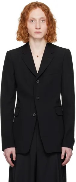 Черный пиджак с тремя пуговицами Dries Van Noten