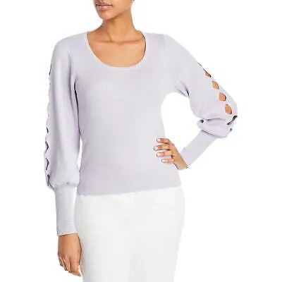 Женская трикотажная рубашка в рубчик T Tahari с вырезами, пуловер, свитер, топ BHFO 1367