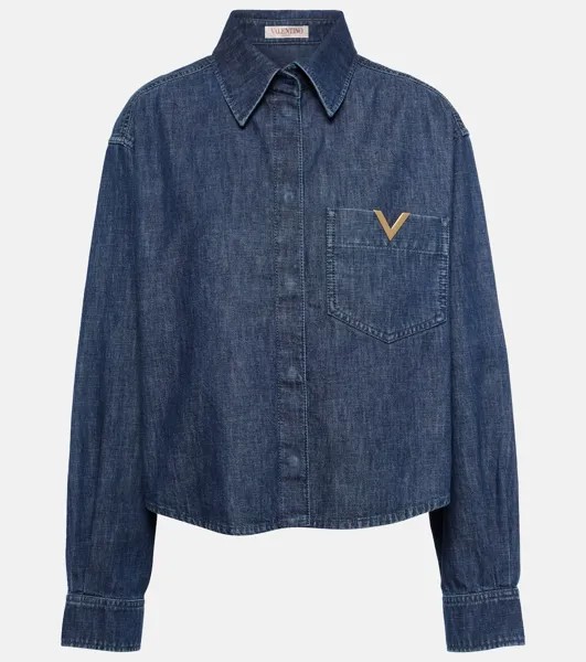 Рубашка из шамбре Valentino, синий