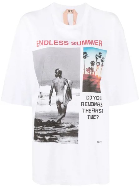 Nº21 футболка Endless Summer с графичным принтом
