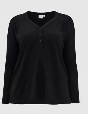 Женская блузка Junarose Jrtilde Ls, черная, 3X