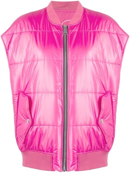 Khrisjoy дутый жилет Oversize Bomber, розовый