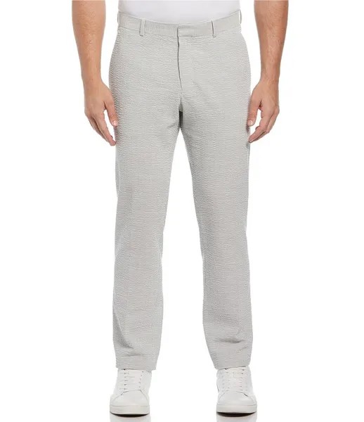 Костюм узкого кроя из эластичной хлопчатобумажной ткани Perry Ellis с раздельными брюками, серый