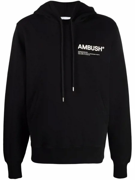 AMBUSH FLEECE WORKSHOP HOODIE BLACK TOFU
