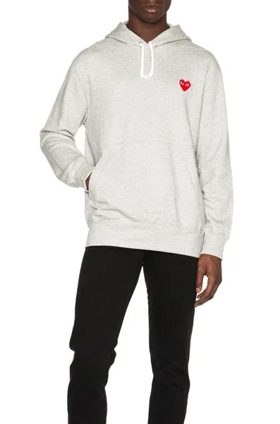 Худи Comme des Garçons Red Emblem Cotton, серый