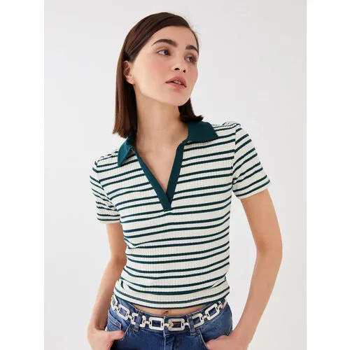 Поло LC Waikiki, размер M, green striped