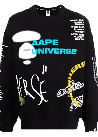 AAPE BY *A BATHING APE® толстовка с надписью