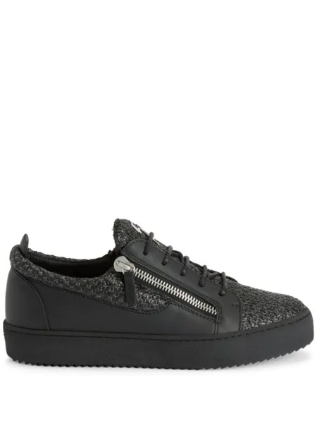 Кроссовки Giuseppe Zanotti Frankie Textured-finish, черный