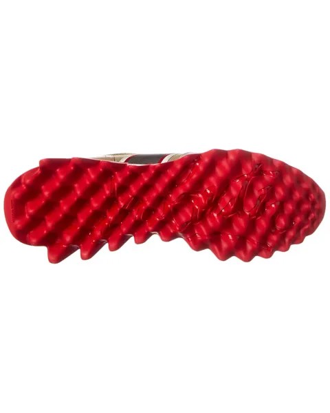 Christian Louboutin Nastroshark Кроссовки из парусины и кожи, коричневый
