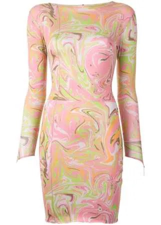 Maisie Wilen платье с длинными рукавами и абстрактным принтом