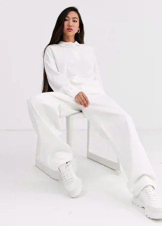 Белая футболка-поло в стиле oversize Monki-Белый
