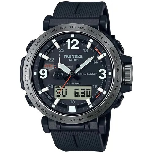 Наручные часы CASIO Pro Trek 78860, серебряный, черный