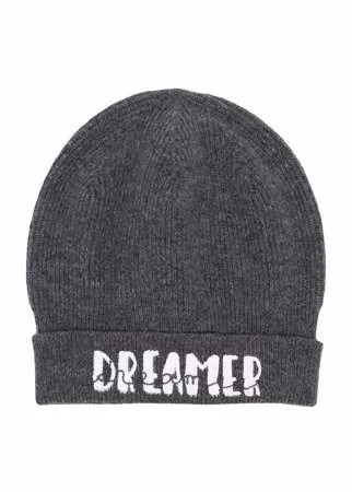Brunello Cucinelli Kids шапка в рубчик с принтом Dreamer