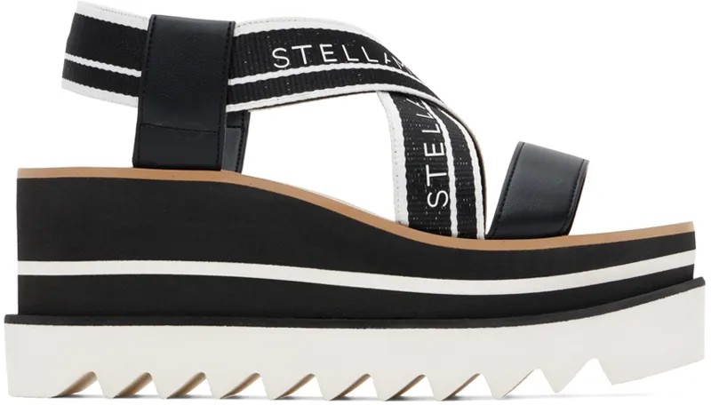 Черно-белые босоножки на платформе и каблуке Sneakelyse Stella McCartney
