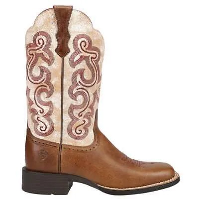 Женские коричневые повседневные ботинки Ariat Quickdraw Square Toe Cowboy 10015318