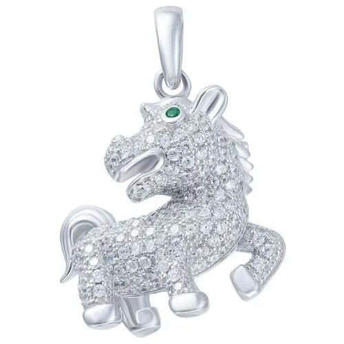 Подвеска с фианитами из серебра SP-B0634-001-WG JV