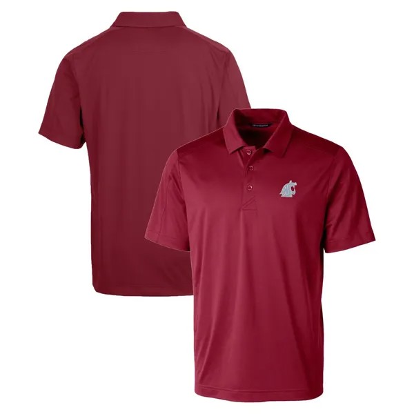 Мужская рубашка-поло Cutter & Buck Crimson Washington State Cougars Prospect с текстурированной стрейч-поло DryTec