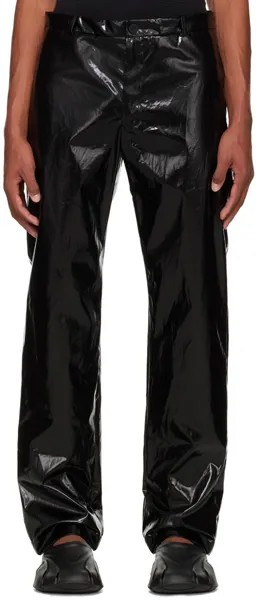 Черные мятые брюки Balenciaga