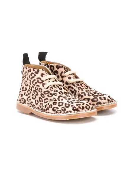Douuod Kids ботинки с леопардовым принтом