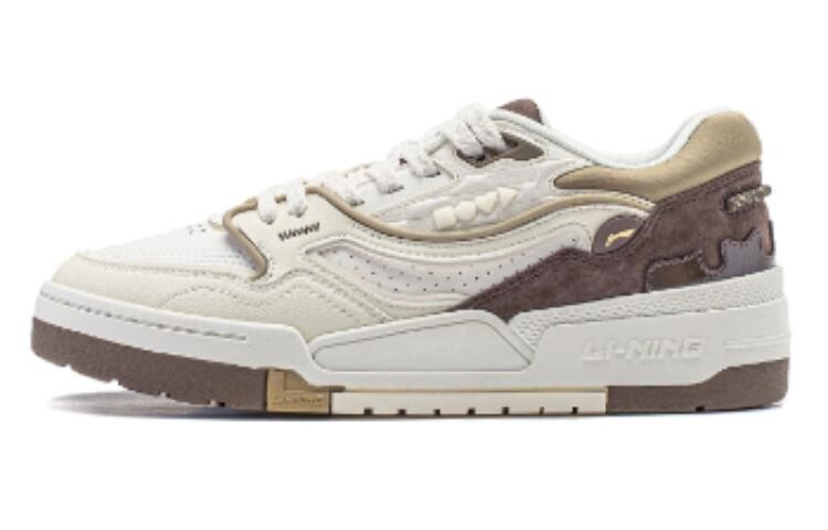Кроссовки LINING 001 BTC Skateboarding Shoes Women's Low-top Earth Strata S23/Wonder White F21/Earth Strata S23, цвет Earth Strata S23/Wonder White F21/Earth Strata S23
