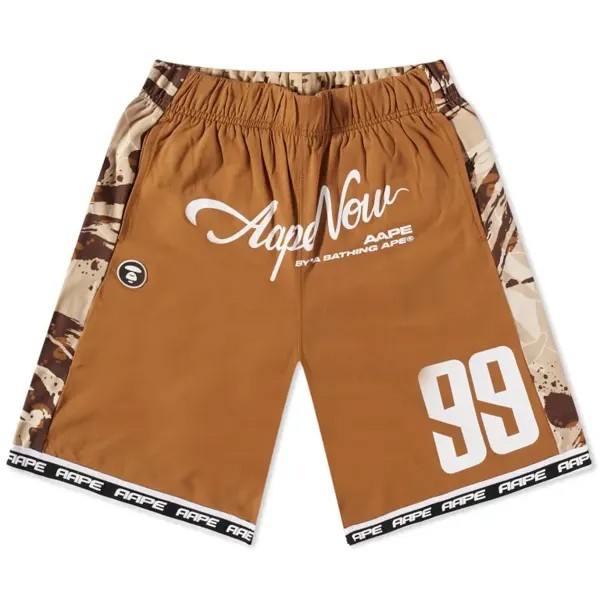 Шорты Aape Dope Mesh Monogram Reversible, бежевый