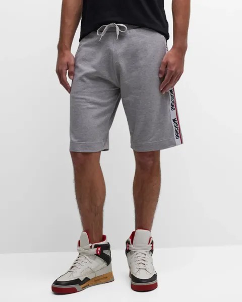Мужские спортивные шорты с тесьмой по бокам Moschino, цвет Grey