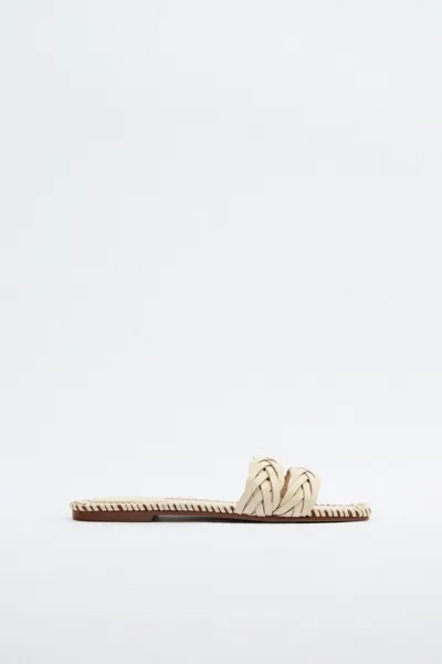 Сланцы женские ZARA 12600010 белые 37 RU (доставка из-за рубежа)