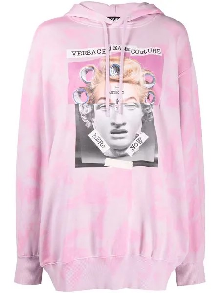 Versace Jeans Couture худи оверсайз с принтом тай-дай