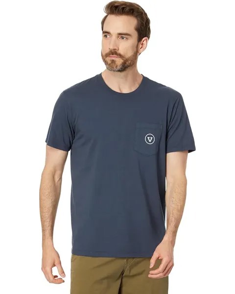 Футболка VISSLA Salty Stoke Premium Short Sleeve Pocket, темно-синий