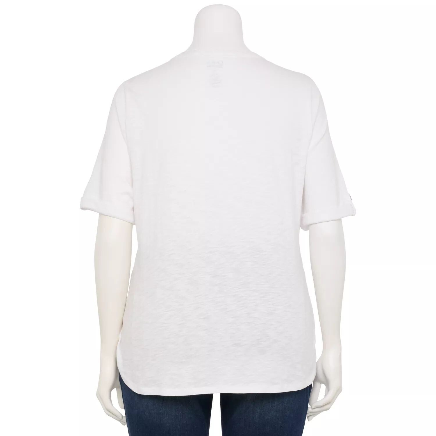 Удобный топ Henley с язычками Plus Croft & Barrow Croft & Barrow, красный